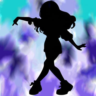 realistic girl danceing