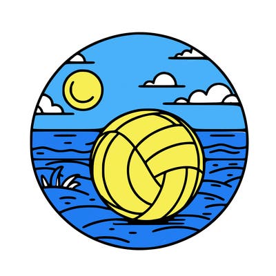 volleyball on a beach