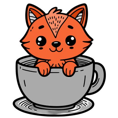 animal in a cup