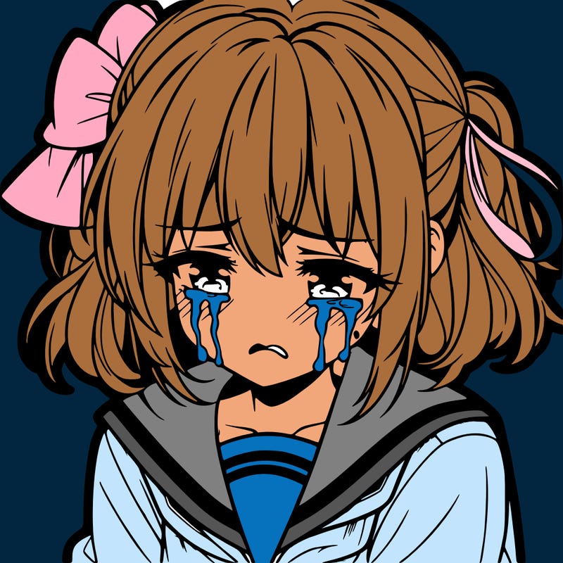 anime girl crying