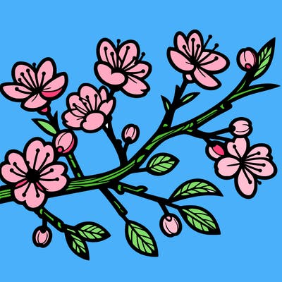 cherry blossom tree branch