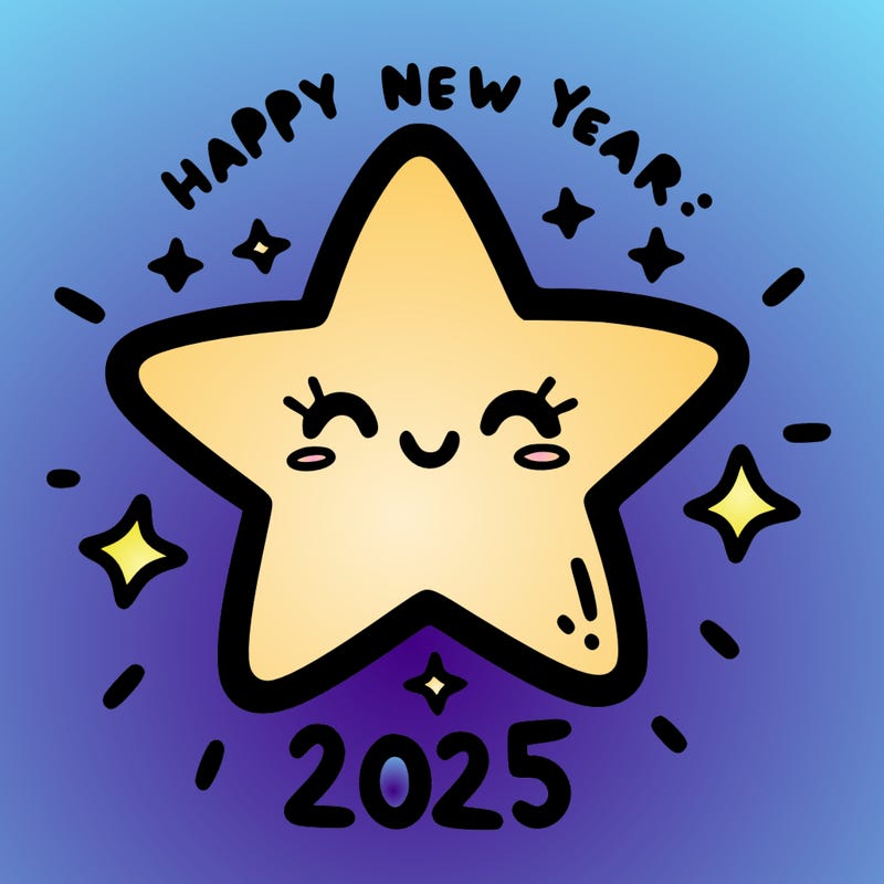 happy new year 2025 star wish