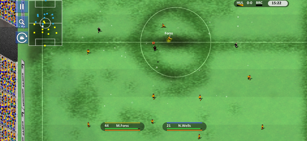 SSC '22 - Super Soccer Champs - Top down gameplay of a soccer match in SSC 22 Super Soccer Champs