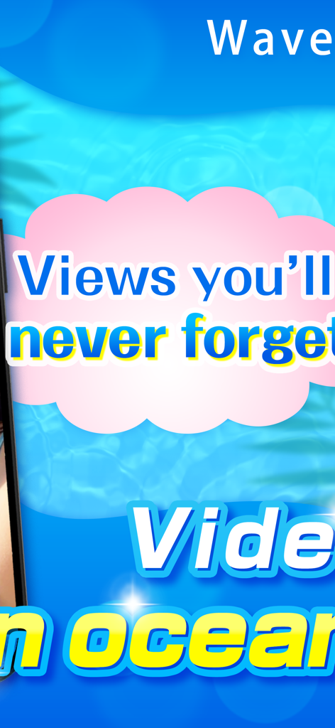 Promo graphic for the Whale app featuring the text Views you will never forget over an ocean-themed background.