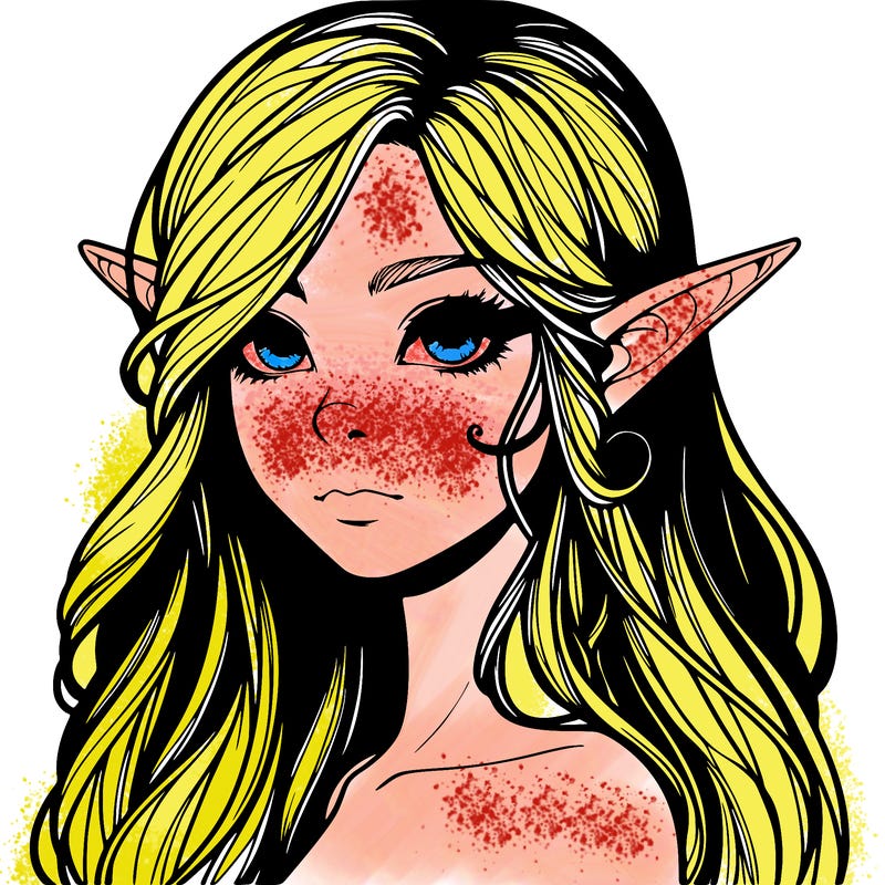 elf girl realistic dark fantasy