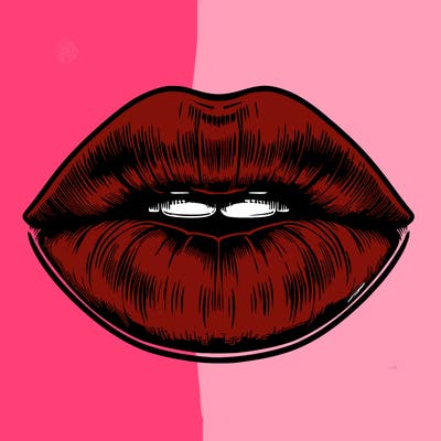 realistic mouth with lips