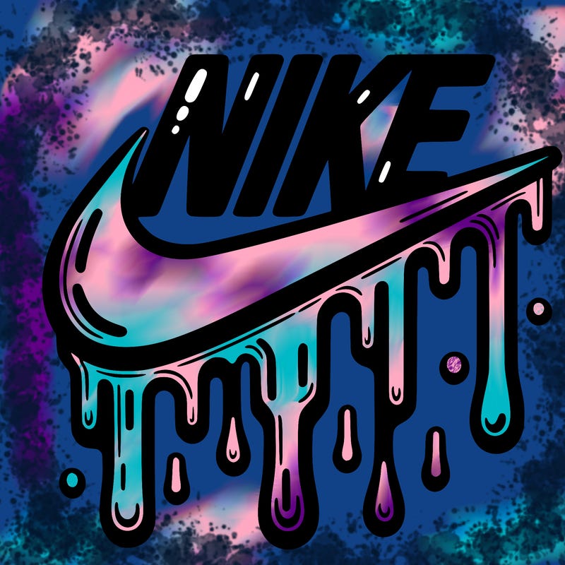 dripping nike logo