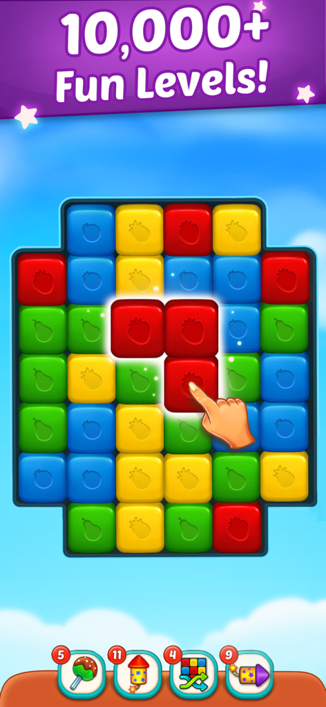 Fruit Cube Blast: Match 3 Game - Tap to blast fruit cubes in Fruit Cube Blast match 3 game