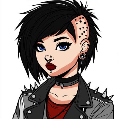 realistic punk girl