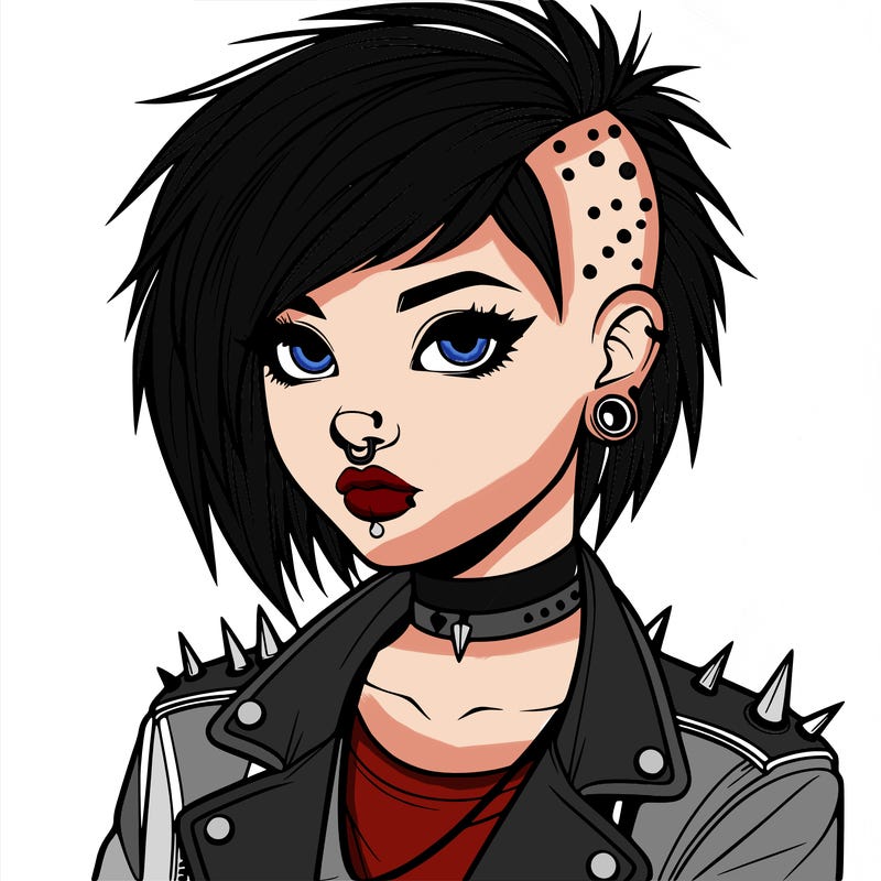realistic punk girl