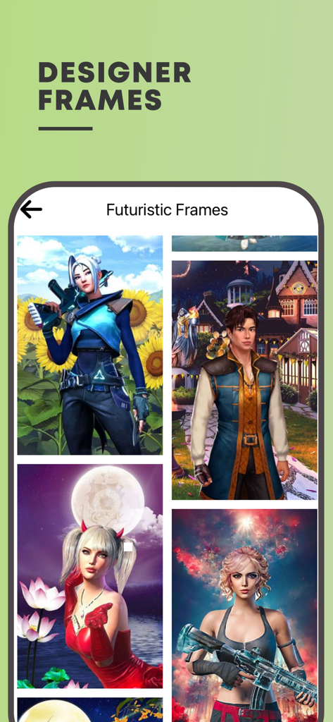 Face Caricature -Cartoon Photo - Uma coleção de retratos artísticos de caricaturas futuristas em molduras de designer