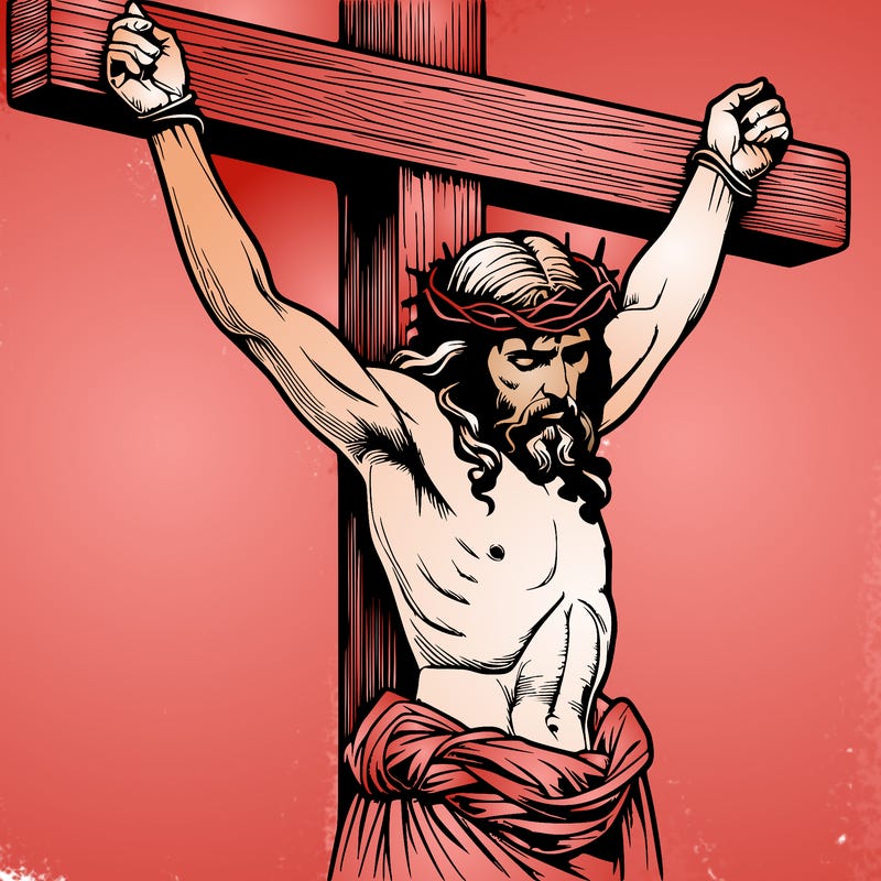 jesus realistic on the cross