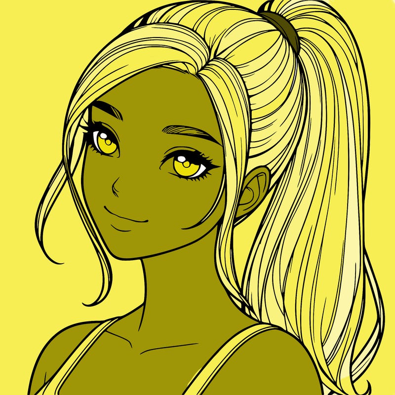 a super realistic women with a ponytail