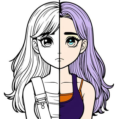 realistic girl split