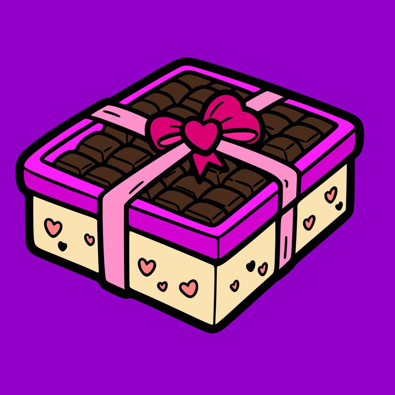 a box of chocolate for valentines day