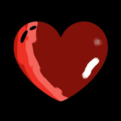 a blank heart