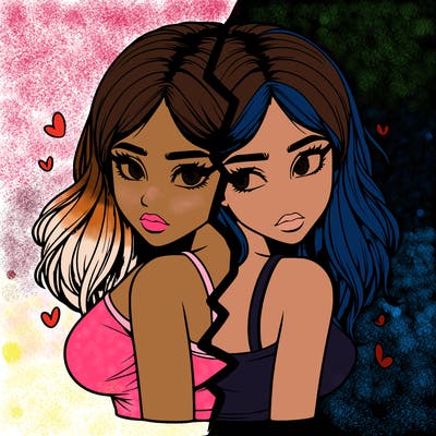 realistic girl split