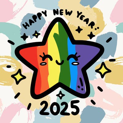happy new year 2025 star wish