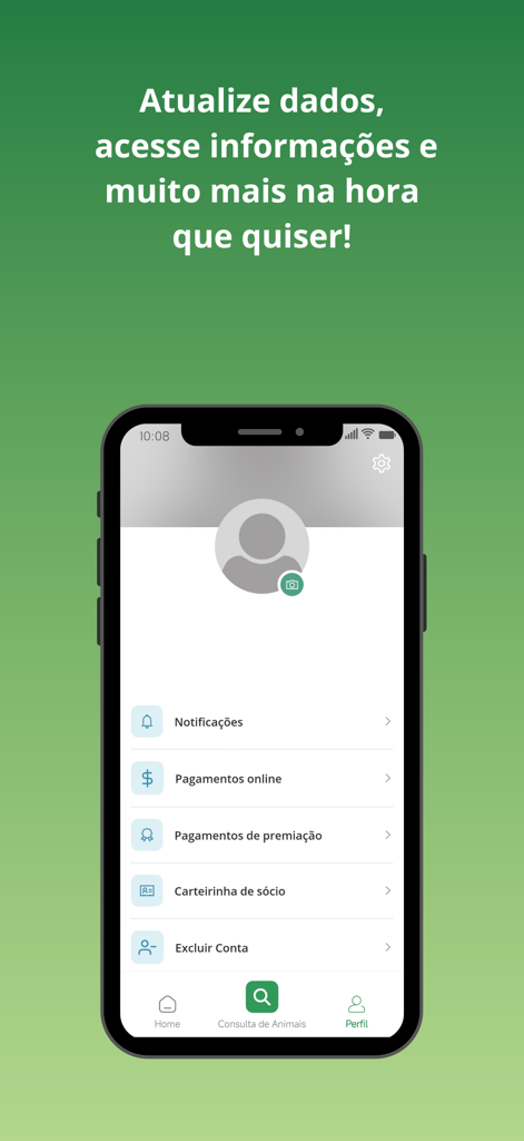ABQM Oficial - ABQM Oficial app user profile interface showing member management options and account settings