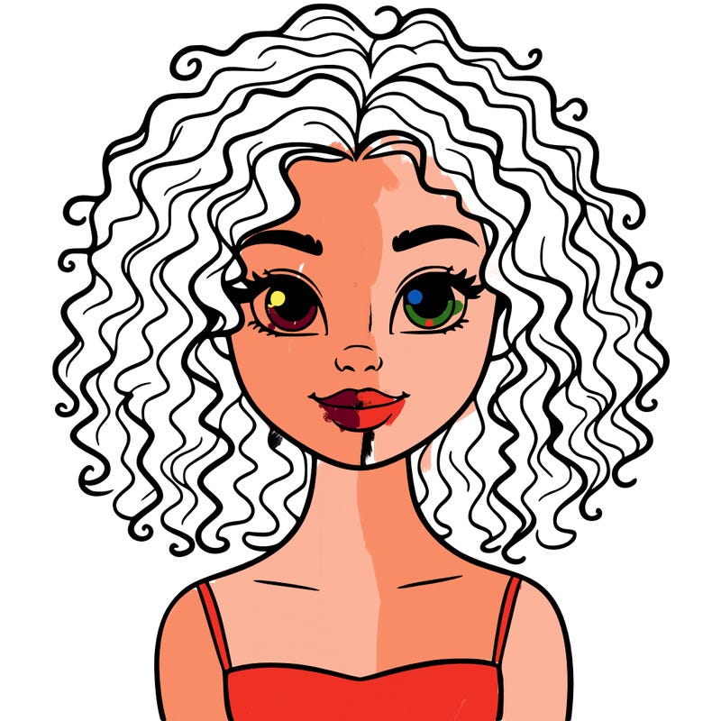 woman with curly hair