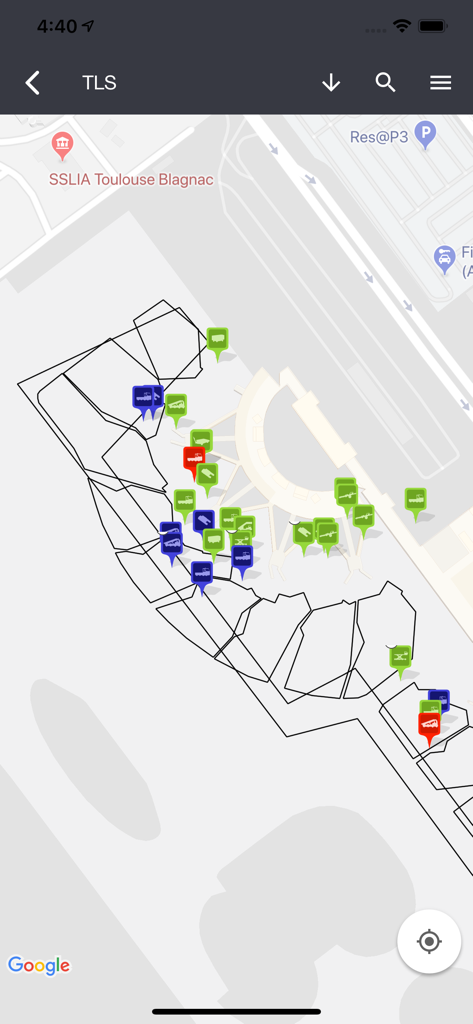 Localeez - Real time location tracking of airport ground support equipment on the Localeez app map