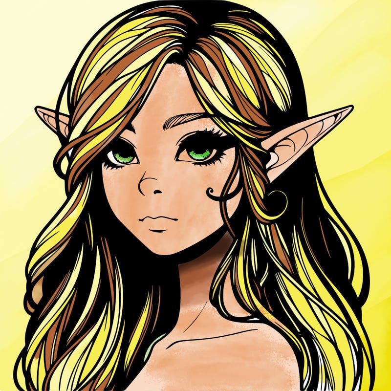 elf girl realistic dark fantasy