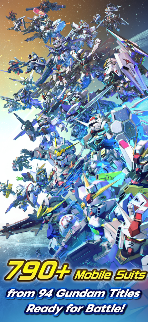 Una vasta collezione di unità SD Gundam da novantaquattro serie diverse pronte per la battaglia