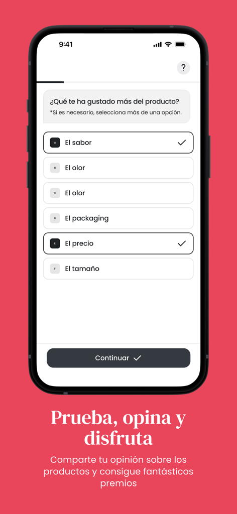A smartphone showing the Samplia app survey screen where users provide feedback on free product samples