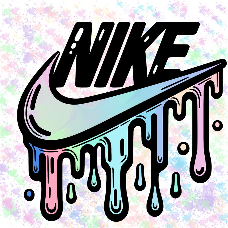 dripping nike logo
