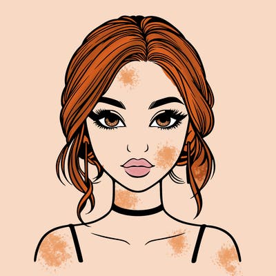 realistic girl with makeup on