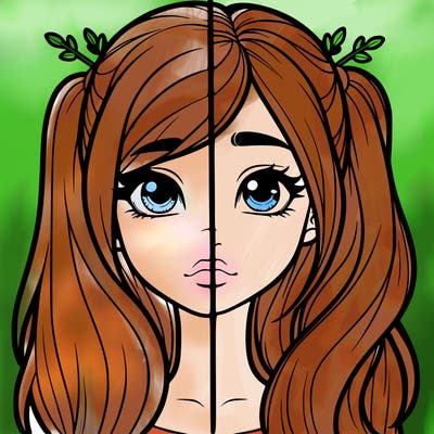 realistic girl split