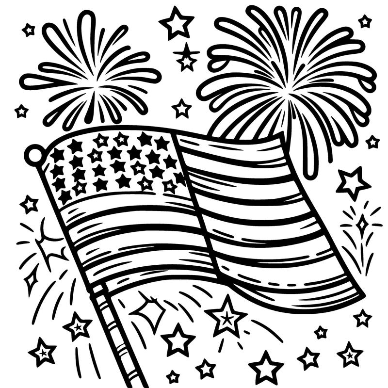 4th of july usa fireworks