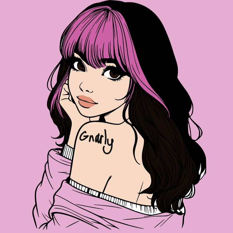 realistic girl with bangs looking over her shoulder