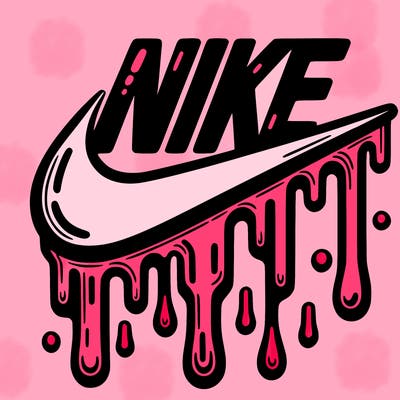 dripping nike logo