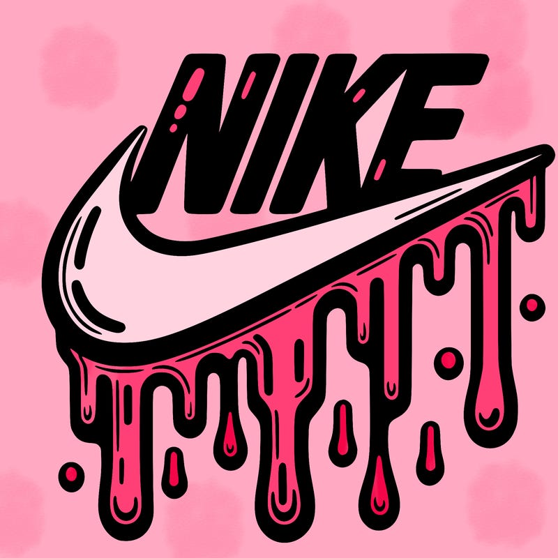 dripping nike logo