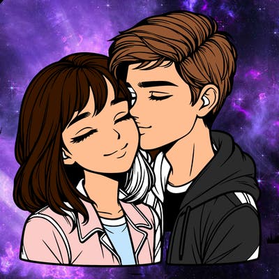 realistic girl and boy  love