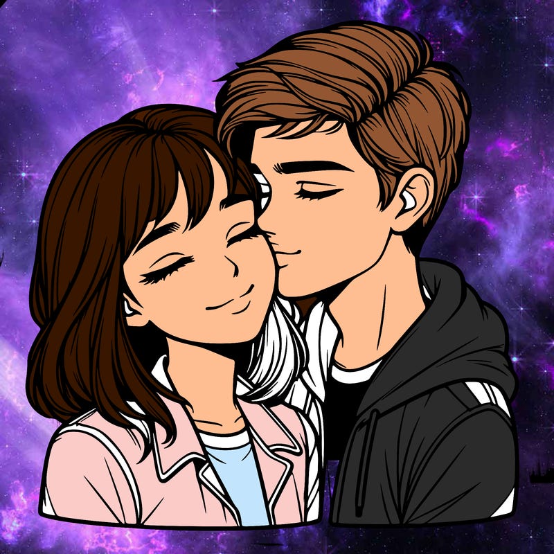 realistic girl and boy  love