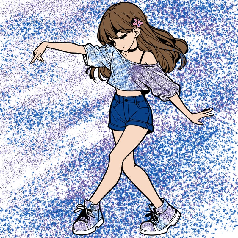 realistic girl danceing