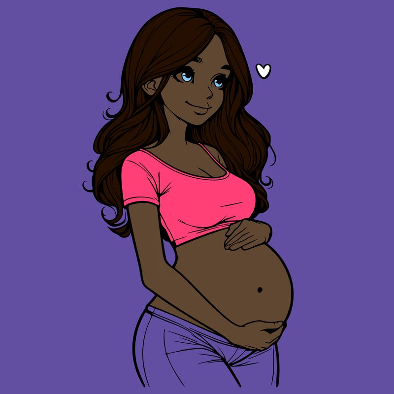 realistic pregnant girl