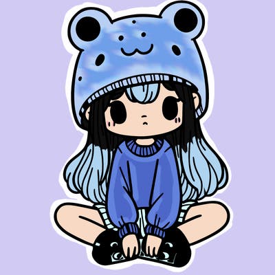 a girl wearing a frog hat and some frog socks