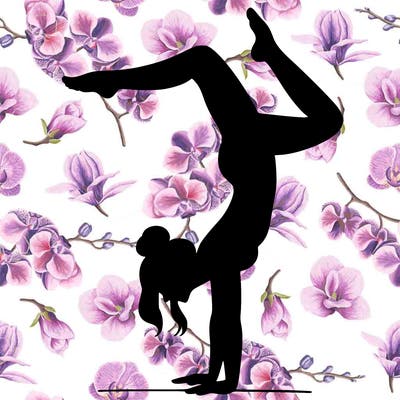 a woman doing a handstand