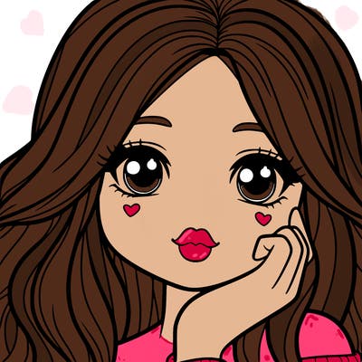 a cute teenage girl with lips