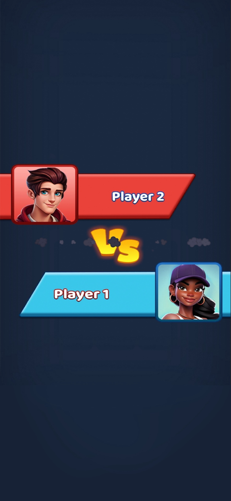 Chip Blast Challenge: 2 Player - Versus screen showing avatars for two players in the Chip Blast Challenge game.