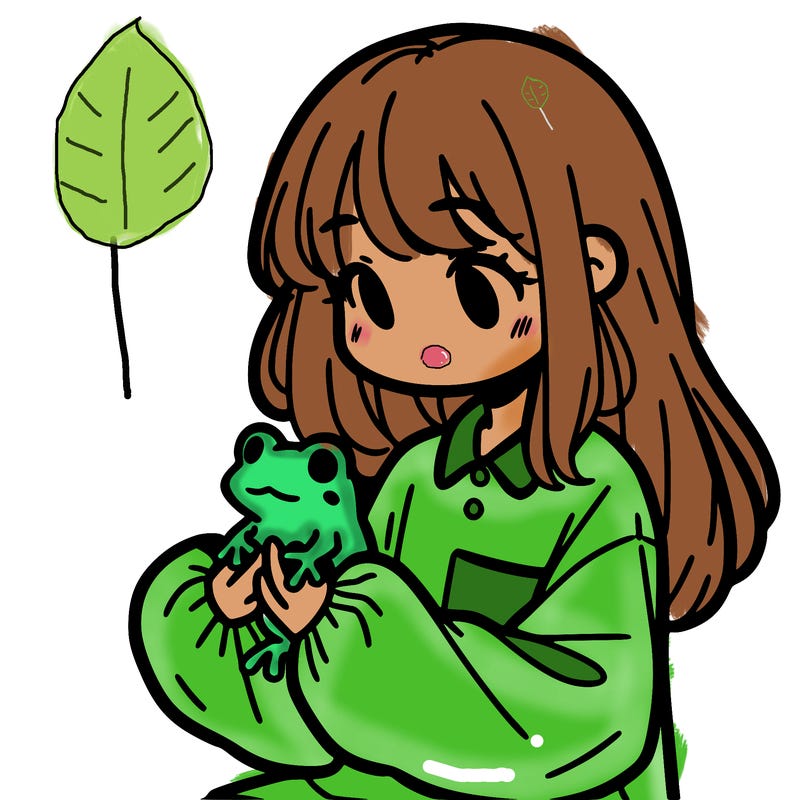 girl with long hair and a oversized shirt. and she is holding a frog