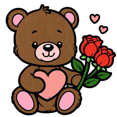 teddy bear a holding heart