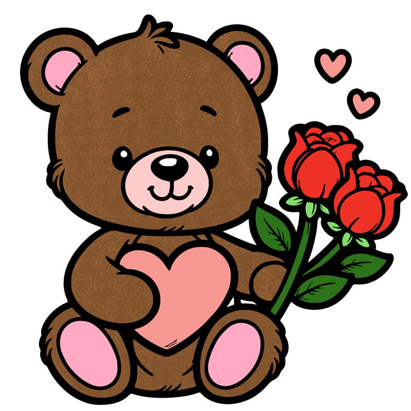 teddy bear a holding heart