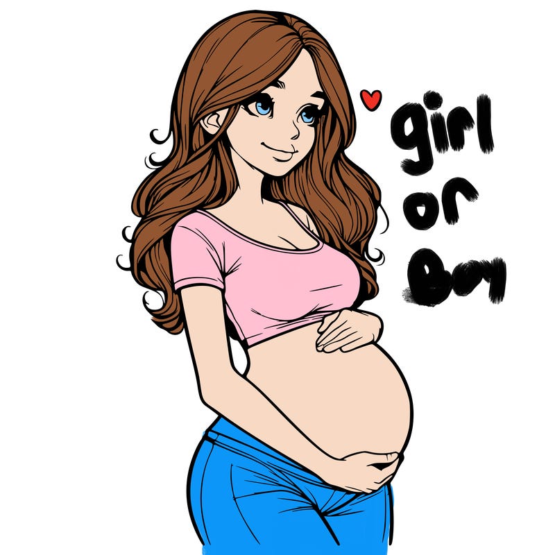 realistic pregnant girl