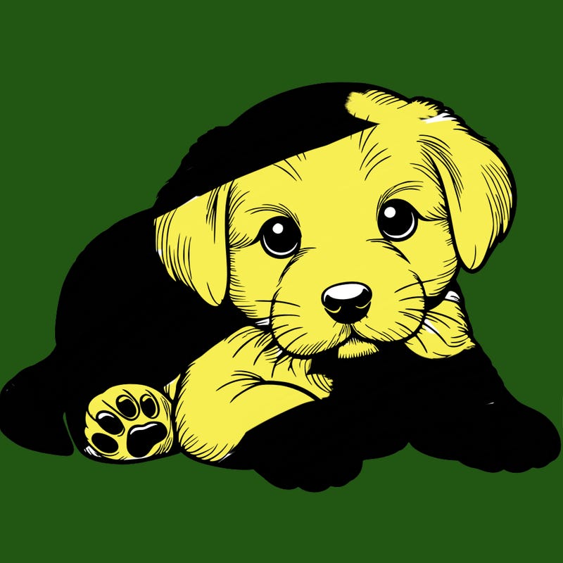 a cute realistic puppy