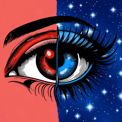 realistic eye split