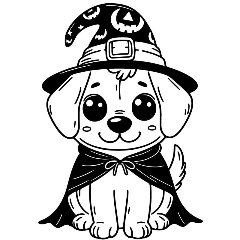 dog halloween hat cute eyes black brown  cutest dog siting